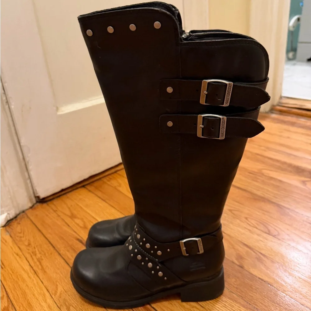 Harley-Davidson Black Textured Footwear - Picture 4 of 16